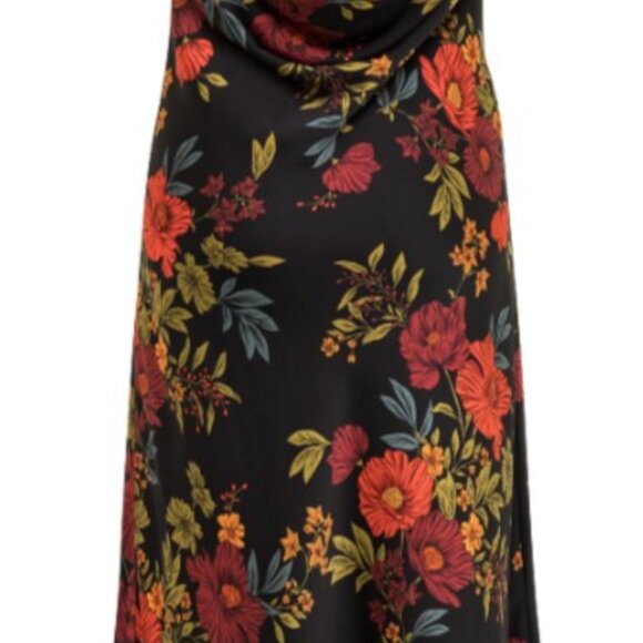 12th Tribe Natalia Black Floral Strapless Maxi Dress NWT Size Medium - Picture 5 of 5